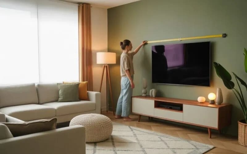 Na jakiej wysokości telewizor 75 cali, by uniknąć bólu szyi?